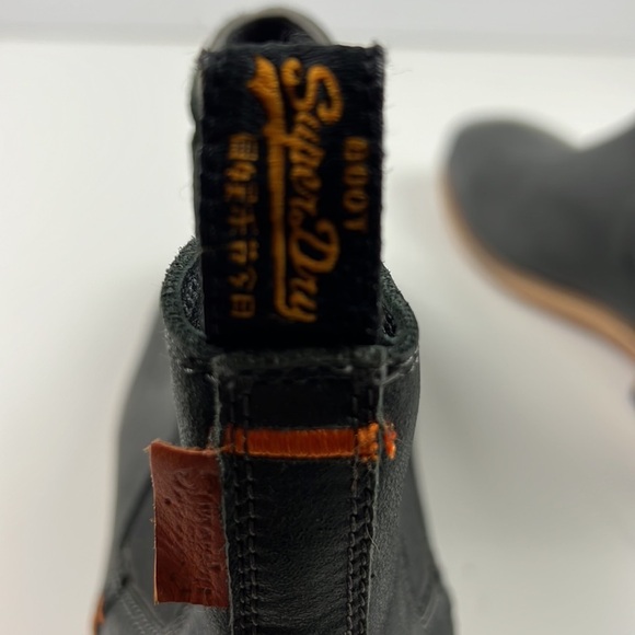 Superdry Men's Meteora Chelsea Boots Black Leather NWOT - Picture 4 of 9